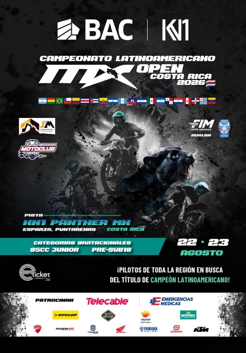 CAMPEONATO LATINOAMERICANO MX OPEN COSTA RICA 2026